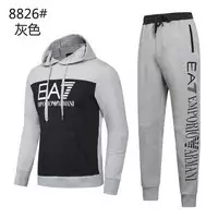 emporio armani ea7 combinaison pantalon et sweat-shirt rocket mode gris
